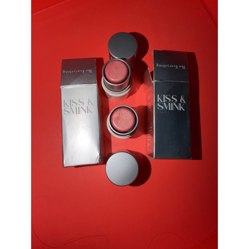 Kiss‎ & Smink The Everything Stick Tulum Shimmer Cream Lip Cheek Eye Set of 2